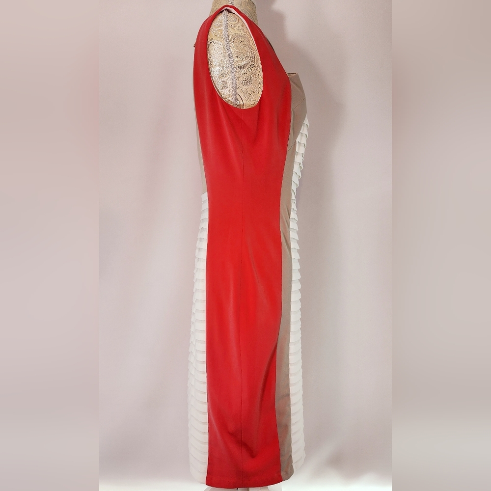 JAX sleeveless sheath dress with criss cross neck cut out - Picture 3 of 9